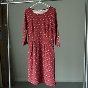 Boden women's owl dress size 8